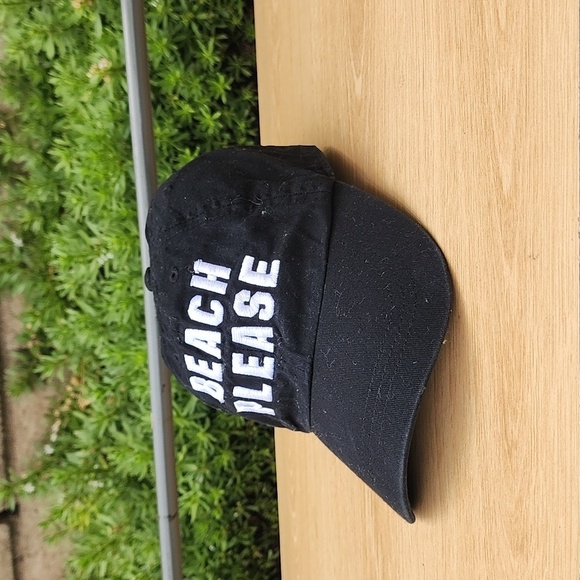 Victoria’s Secret Beach Please PINK Black hat / baseball cap - Picture 1 of 8